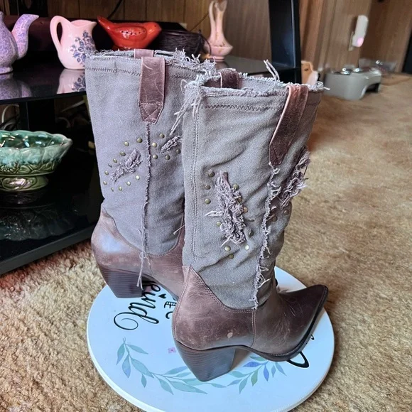 Women’s vintage Penny ❤️ Kenny genuine leather western pointy toe boots. - Picture 5 of 17